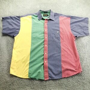 VTG Panhandle Slim Western Striped Mens Shirt Extra Large XL Retro Colorful